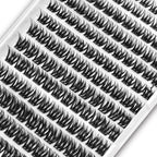 WONSIS Self Adhesive Eyelashes, 156 Pcs Self Adhesive Eyelash Clusters, No Glue Needed, Invisible Band Lash Clusters - Longer Lasting, No Sticky Residue Pre Glued Eyelashes (Spiky-Invisible Band)