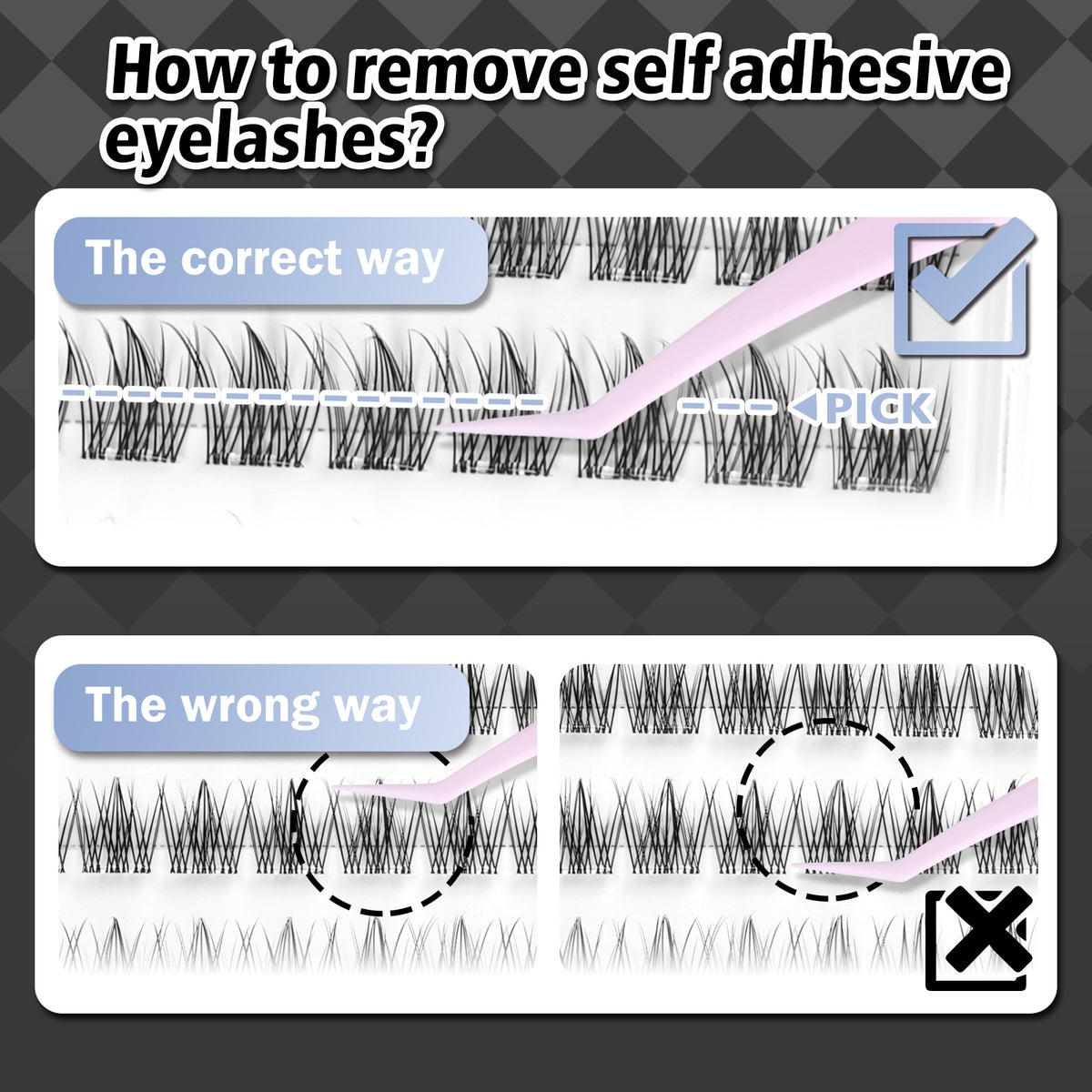 WONSIS Self Adhesive Eyelashes, 156 Pcs Self Adhesive Eyelash Clusters, No Glue Needed, Invisible Strip Tape - Longer Lasting, No Sticky Residue Pre Glued Eyelashes (Wispy-Mixed)